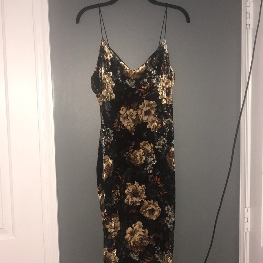 Velvet flower dress